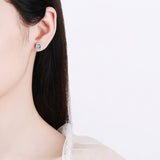 Stud Earrings ley plata 925